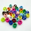 Colorido quatro vias contas liga de tinta grande furo reto frisado contas contas feitas à mão DIY joias acessórios pulseira chaveiro