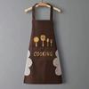 Delantal de cocina para mujer, moderno, impermeable y a prueba de aceite, estilo japonés, bonito, conjunto de ropa de trabajo con logotipo