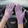 Guantes de protección solar de seda de hielo de verano para conducción al aire libre, guantes finos antideslizantes con dedos anti-ultravioleta y anti-hielo
