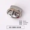 Hebilla de resorte de metal, hebilla de cuerda de doble orificio, hebilla de ajuste, hebilla de aleación redonda, accesorios, hebilla elástica de un solo orificio, hebilla de nariz de cerdo de mina