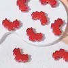 Contas soltas de acrílico com pentagrama pixelado galvanizado colorido, pingentes de pérola de imitação, contas de Natal, pingentes feitos à mão para DIY