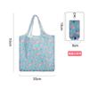 Bolsa de compra portátil de poliéster, grande, de tela floral 190T, disponible en stock. Bolsa plegable al por mayor. Bolsa de regalo publicitaria.