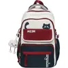 Mochila casual leve de grande capacidade 2026 estilo coreano ins alto valor estilo universitário mochila color block
