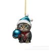 Ornamentos Criativos de Gatinho de Natal Transfronteiriços Pingentes de Carro Pingentes de Mochila Árvore de Natal Decorações para Casa