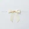 Lazo de seda terminado con cintas largas, diadema de cinta, pendientes, accesorios de ropa, tocados, accesorios, adorno para repostería, hilo dorado