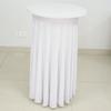 Saia de Mesa Transfronteiriça Capa de Mesa para Hotel Restaurante Mesa Redonda Saia Elástica para Mesa de Coquetel Suporte para Saia de Mesa Tamanho Personalizado