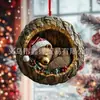 Decorações de Árvore de Natal Populares Transfronteiriças de Guaxinim e Ouriço Decorações de Coruja de Natal Pingentes Planos de Acrílico