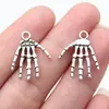 21X17Mm 1.2g Plata Antigua DIY Aleación Accesorios Material Calavera Palma Colgante