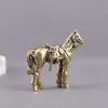 Latón Puro Zodiaco Militar Caballo Caballo de Guerra Objetos Antiguos Retro Decoración del Hogar Mascota de Escritorio para Té Artesanías Adornos de Cobre