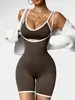 Mono de alta elasticidad sin costuras transfronterizo para mujer, Mono de yoga moldeador de cintura y abdomen, Tirantes dobles, Traje de fitness hueco