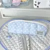 Estojo de lápis com bolinhas pretas, bolsa de lápis portátil estilo ins para estudantes, bolsa fofa de armazenamento de material escolar estilo japonês para meninas
