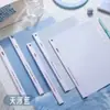 Clípe de haste de desenho giratório transparente em degradê Pasta de haste de desenho A4 Pasta de provas de estudante Pasta de dados de exame pré-natal Livro de armazenamento