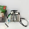 Bolsa Transversal Esportiva ao Ar Livre Masculina e Feminina Versátil Casual com Cordão Bolso com Cordão Contraste Leve Bolsa tipo Balde Bolsos de Ferramentas para Celular