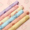 Urso de Jardim Brilhante Filme de Gelatina Papel de Embrulho Florido Papel Coreano Translúcido DIY Buquê Feito à Mão Presente Floricultura