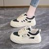 Zapatos Casuales para Niñas 2025 Primavera y Otoño Nuevos Zapatilla con Cordones para Niños Medianos-Grandes Combinación de Colores Zapatos Panda de Punta Redonda para Niñas