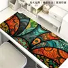 Alfombrilla de ratón con patrón de mandala exclusivo transfronterizo, estilo étnico de bloqueo de color retro, base de goma antideslizante para escritorio de juegos
