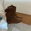 Botas súper elegantes, que aumentan la altura, de media pantorrilla para mujer, nueva colección Otoño/Invierno 2026, botines marrones estilo Birkenstock, populares botas Martin