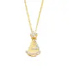 Collar de Fiesta Navideña Europeo y Americano para Mujer Cadena para Clavícula con Colgante de Árbol de Navidad de Copo de Nieve de Estrella de Cinco Puntas de Diamante de Alta Gama