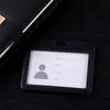 Portatarjetas de identificación horizontal transparente de doble cara, gafete de estudiante, pase de autobús, gafete de trabajo, gafete de nombre, gafete de fábrica, gafete de campus