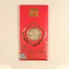 Moneda Conmemorativa del Zodiaco Oveja 2027 Lámina de Oro Sobre Rojo de la Suerte para Compañías de Seguros y Reuniones Anuales Corporativas Regalo Artesanal