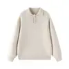 Yidao Vintage Otoño 2026 Nueva Colección: Estilo Old Money, Cuello de solapa, Suéter de punto, Top de punto liso retro holgado para hombre