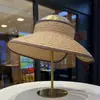 Sombrero de Paja Estilo Jiang Yan para Mujer, Sombrilla de Playa de Verano, Protección UV, Sombrero de Sol Abierto Tejido de Paja, Nuevo Modelo 2026
