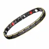 Pulsera Magnética Ancha con Patrón Agrietado de Venta Caliente en Comercio Exterior Europeo y Americano para Hombres, Pulsera Magnética Electrochapada de Aleación Ecológica Accesorios al por Mayor