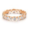 Anillo transfronterizo de plata de ley s925 oro rosa platino moda europea y americana redondo fila completa de diamantes anillo de diamantes anillo de mujer al por mayor