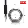 Porca com olhal em aço inoxidável 304, tipo parafuso com olhal circular, porca de alta resistência M3 4 5 6 810 apertada manualmente