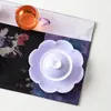 Taza de té de cerámica morado lavanda con esmalte de color, no se calienta al tacto, para uso doméstico, juego de té Kung Fu morado liso, taza de té