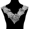 Cuello de encaje soluble en agua, ramillete bordado de seda de poliéster, cuello bordado hueco tridimensional, cuello falso de poliéster