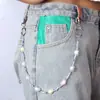Cadena para jeans de hip-hop transfronteriza, accesorios de resina con forma de mariposa y corazón, cadena colgante para pantalones, cadena para la cintura con diseño de viento, accesorios colgantes