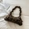 Otoño 2026 Nuevo Bolso de Viaje de Nicho de Alto Valor Estampado de Leopardo con Lazo Bolso de Hombro Elegante Bolso de Axila
