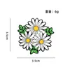Broche de Flor Rosa para Planta Regalo del Día de San Valentín Insignia de Margarita Blanca de Dibujos Animados Accesorios para Ropa Medalla
