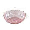 Nuevo Tazón de Frutas Transparente con Forma de Flor para Sala de Estar del Hogar Estilo Lujo Ligero Plato para Snacks y Frutas Bandeja de Almacenamiento de Plástico Directo del Fabricante