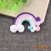 Arcilla Blanda Nubes Arcoíris Estrellas Arcoíris Micro Paisaje Botella Ecológica Adornos Accesorios Adornos de Arcilla Blanda Color Caramelo