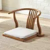 Silla Tatami Respaldo de Silla Estilo Japonés Silla de Habitación Japonesa Asiento de Cama con Reposabrazos Silla de Ventana Abuhardillada de Pie Taburete Silla Kang sin Patas