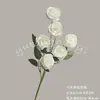 Flor Artificial com 6 Rosas Enroladas de Haste Alta, Decoração para Salão de Casamento, Arranjo de Flores para Sala de Estar em Casa, Flor Artificial Falsa para Atacado Transfronteiriço