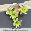 Ornamento Artificial de Lírio de 4 Cabeças com Pétalas Duplas para Decoração de Casa Flor Artificial Adereço de Fotografia Buquê Cenário para Vitrine Decoração de Flor Artificial