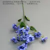Flores Artificiales Azules Ramo Materiales para Decoración de Escena de Boda, Rosas Azules para Arreglo de Piso de Salón de Bodas y Flores Decorativas