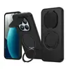 Adecuado para funda protectora con ventana deslizante para Redmi Note 14 Pro, funda protectora con anillo giratorio de 360 grados para Xiaomi 17 Pro Max