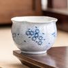 Taza de Té Taza de Capullo de Margarita Azul de Fábrica Taza Maestra de Cerámica Taza Individual Taza de Té Personal Taza de Té de Lujo Accesible Tamaño Grande
