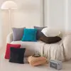 Nova Almofada de Pelúcia Imitação de Coelho com Listras Verticais Coloridas Capa de Almofada Listrada Simples para Sofá Quarto Suporte Lombar Venda por Atacado