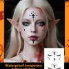 Halloween Transfronteiriço Sangue Cruzado Estilo Escuro Adesivos de Tatuagem à Prova d'Água Festa Adereços de Maquiagem de Terror Atmosfera Realista