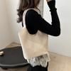 2024 Nova Bolsa de Axila de Outono Retrô Bolsa de Grande Capacidade Moda Feminina Casual Casual para o Dia a Dia Textura Bolsa Balde