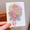 Tiara de Cabelo com Franjas Estilo Chinês Tradicional para Meninas com Pingente de Pérola Floral, Acessório de Cabelo para Coque em Sessão de Fotos com Traje Antigo Infantil