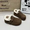 Zapatos Birkenstock Cálidos y Esponjosos para Mujer 2026 Invierno Nuevo Estilo Mocasines de Celebridad de Internet de Moda Versátiles para Exteriores Zapatos de Algodón para la Nieve