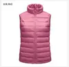 Chaleco de plumón nuevo Otoño/Invierno 2021 para mujer, corto, ligero, cálido, con cuello alto, chaqueta de moda casual