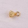 Chapado en oro de 18 quilates Loto Loto capullo de loto pulsera collar colgante con cuentas pequeño colgante accesorios hechos a mano