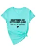 Algumas Coisas São Amazon Ebay Site Independente Camiseta Casual Moderna Feminina Gola V Manga Curta Camisa Base
